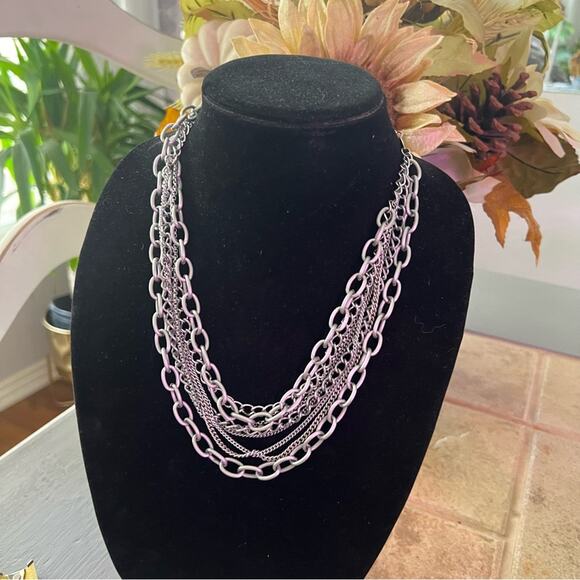 Sabika Multi Chain Chainlink Necklace - Picture 3 of 10